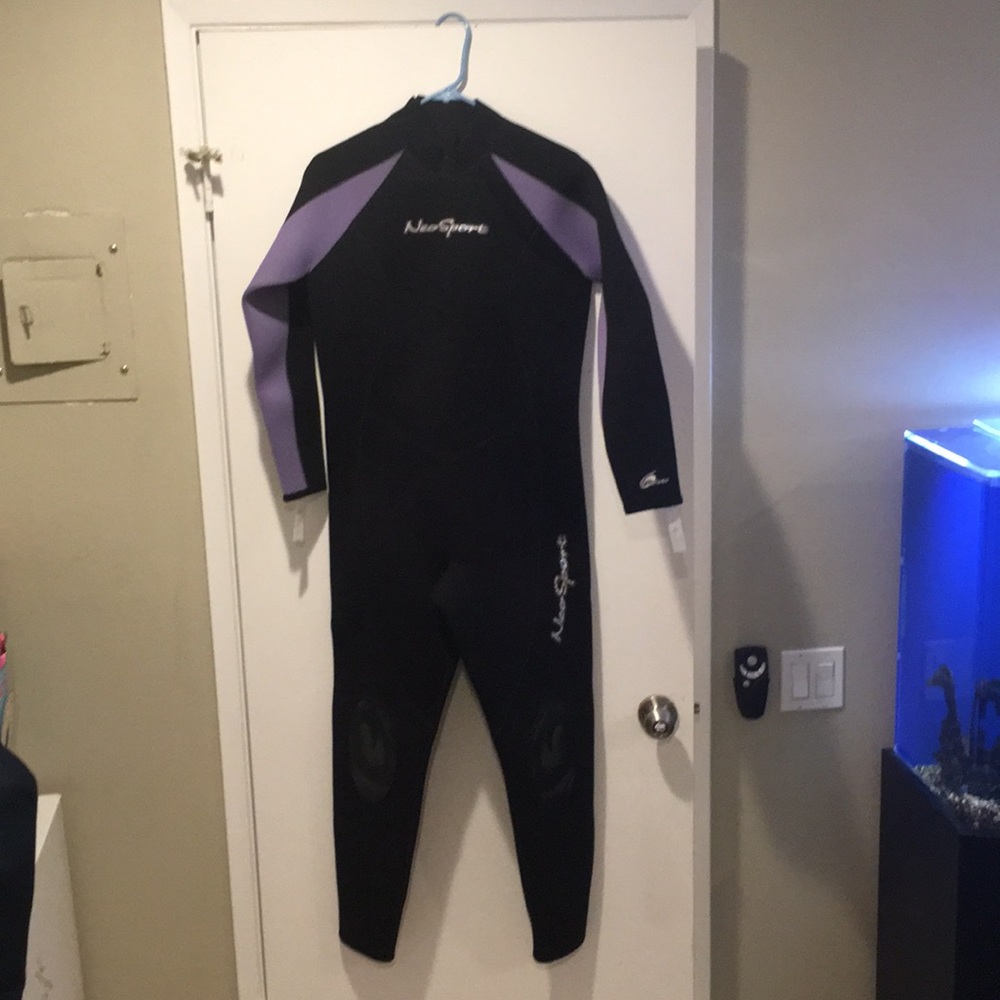 Black and Purple Wetsuit